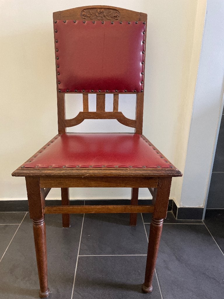 Stoelen hout, Maison & Meubles, Chaises, Rouge, Enlèvement, Utilisé, Bois