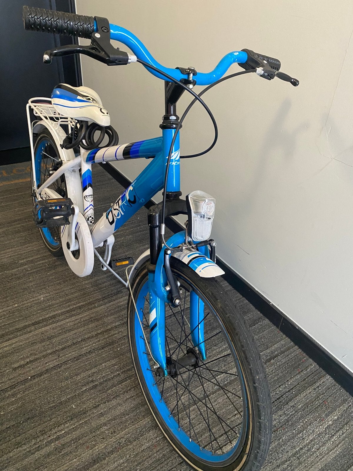 Fiets 20 inch wit blauw merk District, Fietsen en Brommers, Ophalen, Gebruikt, 20 tot 24 inch