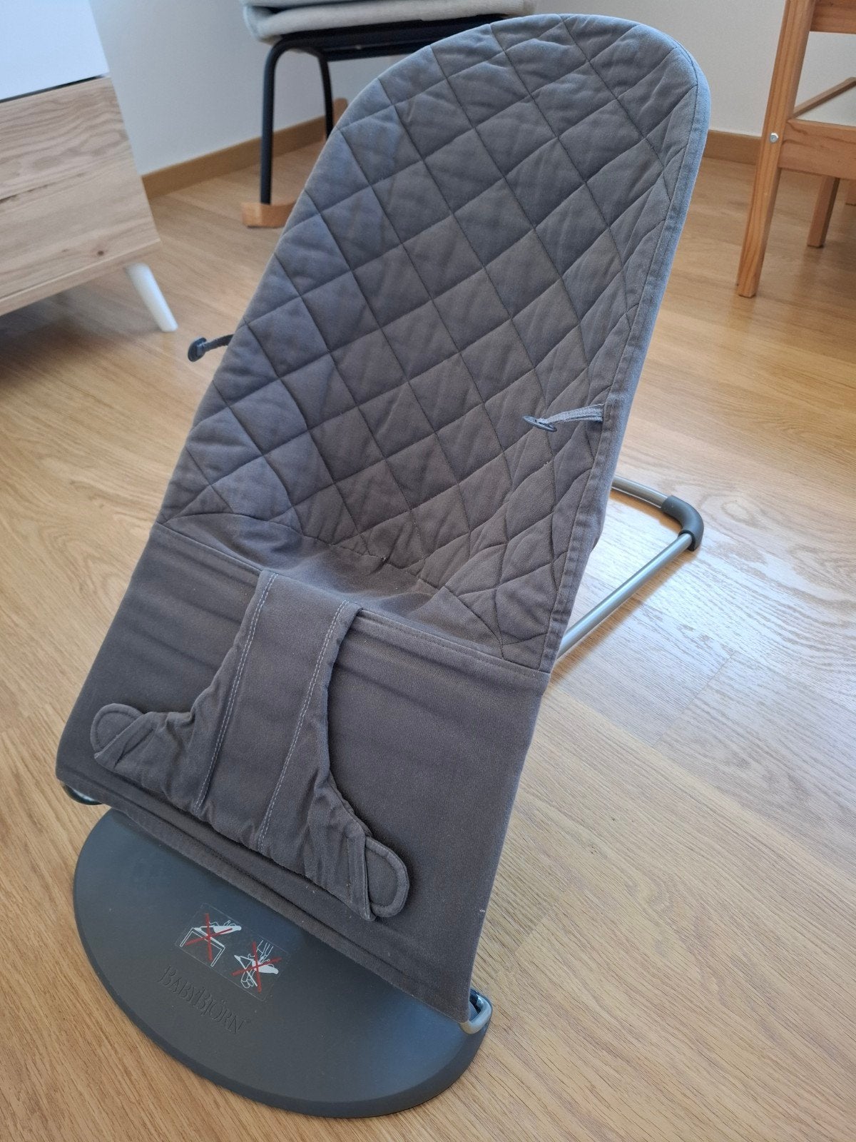 Babybjörn Bliss Wipstoel - geweven quilt - Antraciet, Kinderen en Baby's, Verstelbaar, Wipstoel, Zo goed als nieuw, Ophalen