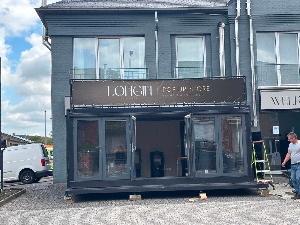 Uitschuifbare container - Popup shop - woonunit, Ophalen, Zo goed als nieuw