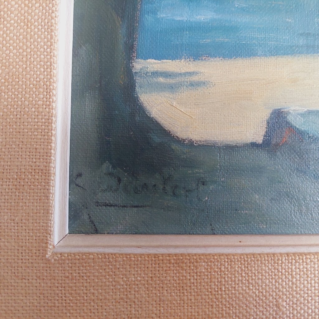 peinture à l'huile encadrée, Peinture à l'huile, Paysage, Enlèvement, Cadre spécial