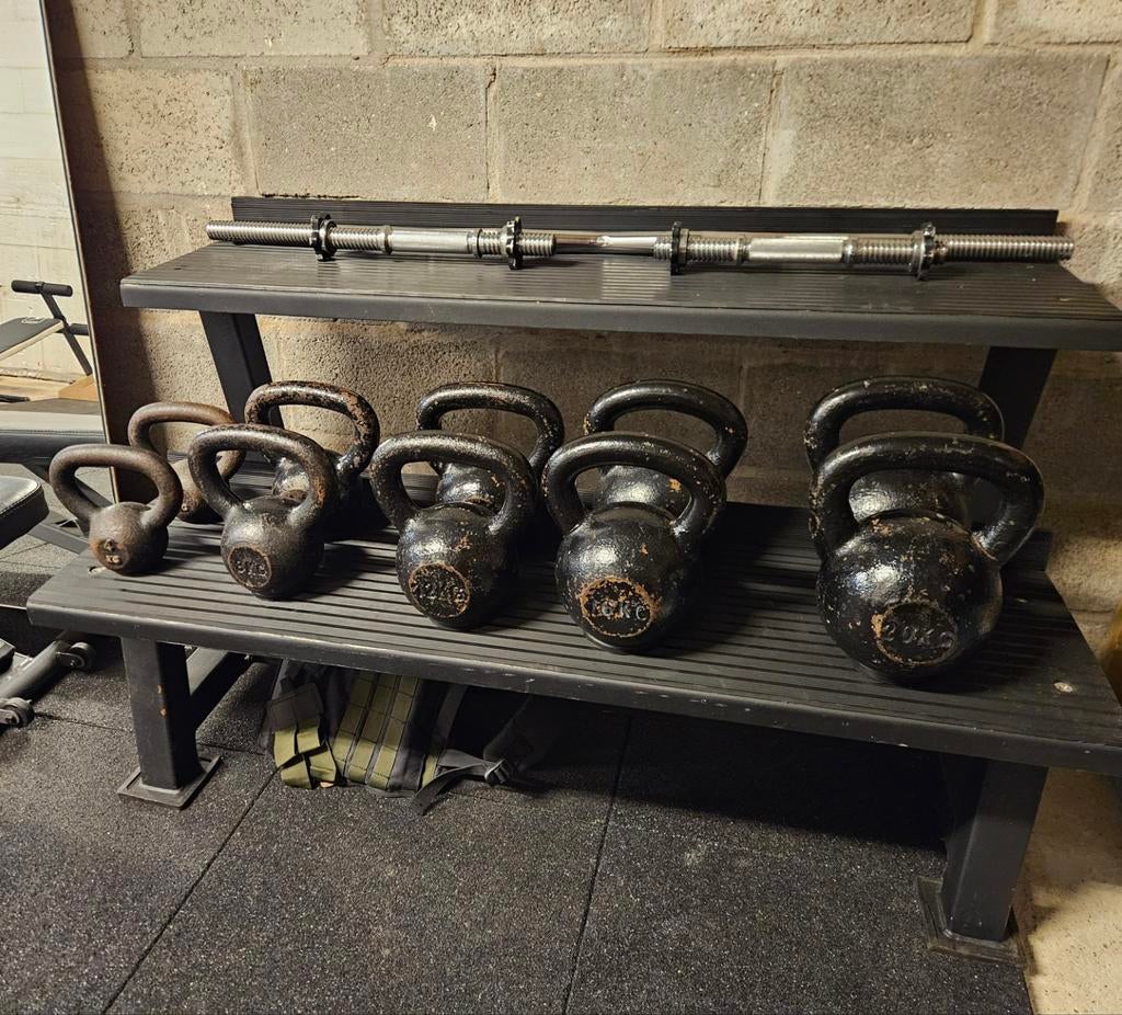 Kettlebells set + storage rack, Ophalen
