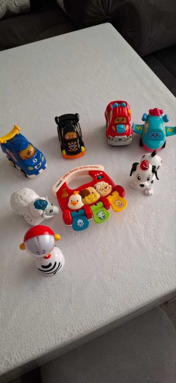 lot de jouets d éveil v tech- tut tut bolides et hochet musi, Enlèvement, Hochet, Sonore