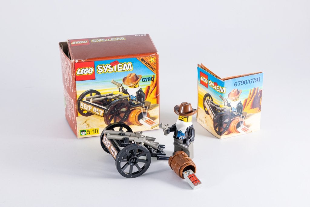LEGO Western 6790 Bandit with Gun (1997) - compleet, Gebruikt, Overige thema's, Lego, Ophalen of Verzenden