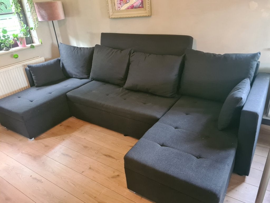 Zetel - om te bouwen tot slaapbank - ZO GOED ALS NIEUW!, Ophalen, 250 tot 300 cm, 125 tot 150 cm, Zo goed als nieuw