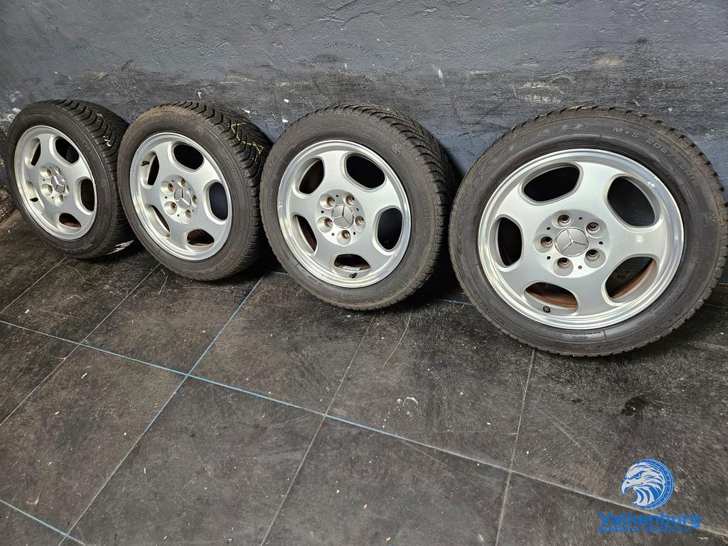 6mm! Originele Mercedes E-klasse W210 16 inch velgen 5x112 A, Auto-onderdelen, Banden en Velgen, Gebruikt, -, Banden en Velgen