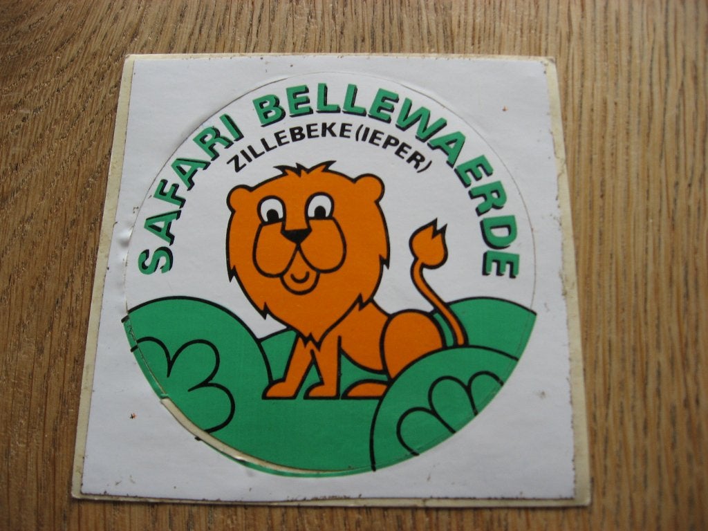 Sticker Safari Bellewaerde Zillebeke Ieper 10 x 10 cm, Ophalen of Verzenden, Nieuw, Overige typen
