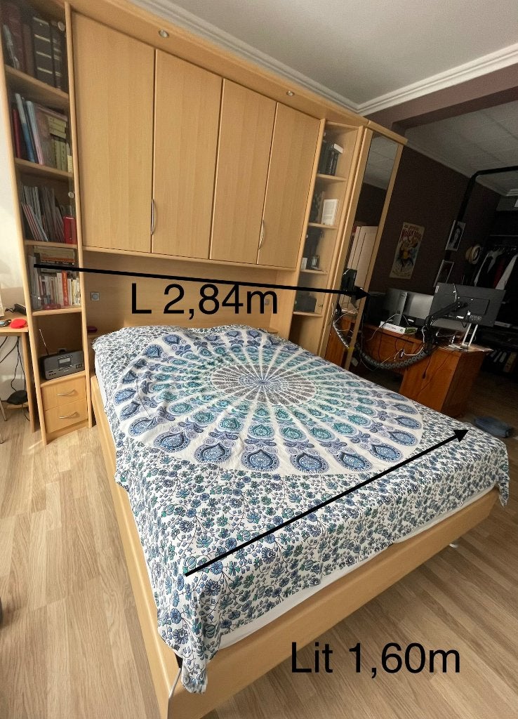 Chambre à coucher Nolte, lit 1,60x2,00m, Maison & Meubles, Enlèvement, Utilisé, Deux personnes