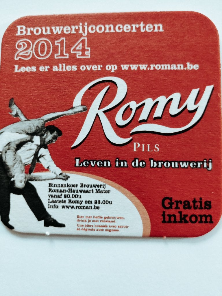 Brouwerijconcerten 2014 Roman, Verzamelen, Biermerken, Ophalen of Verzenden, Zo goed als nieuw, Viltje(s), Overige merken