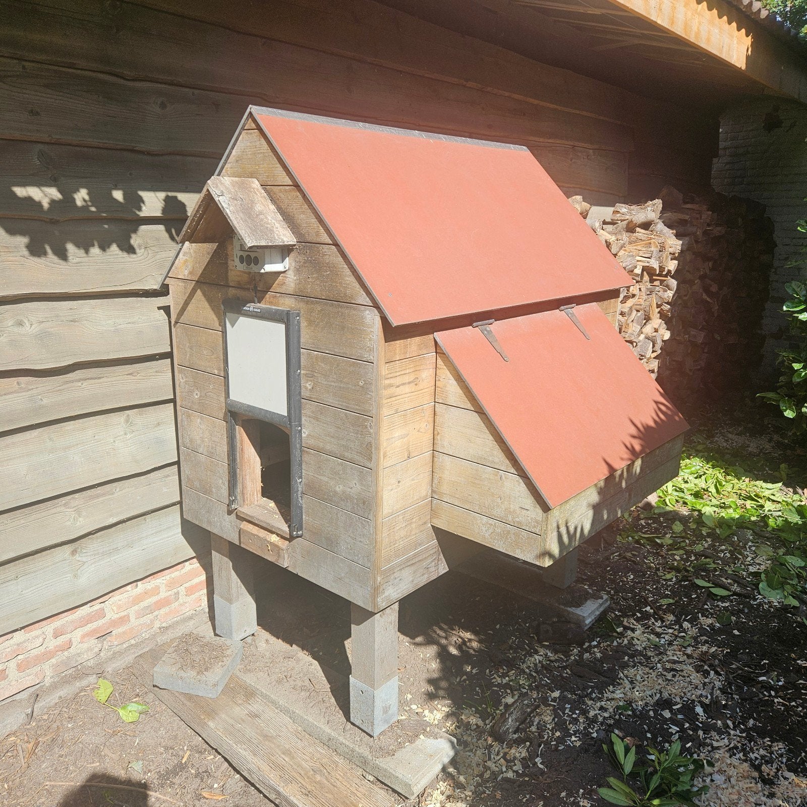 groot kippenhok met chicken guard, Animaux & Accessoires, Volatiles | Accessoires, Enlèvement
