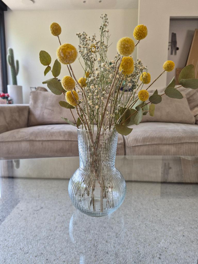 12 vaasjes met droogbloemen, Huis en Inrichting, Ophalen, Zo goed als nieuw