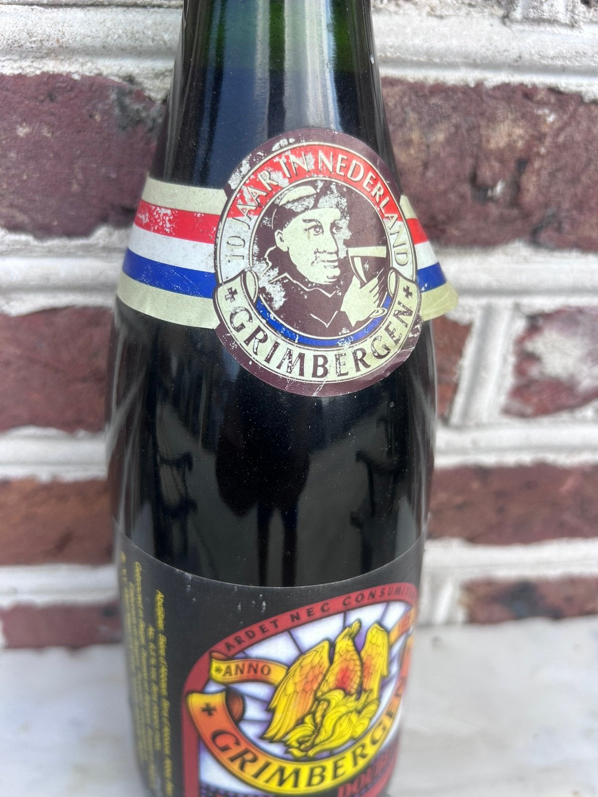 Bierfles Grimbergen Dobbel  bier 1994 nog vol,10 jaar in NL, Ophalen, Zo goed als nieuw
