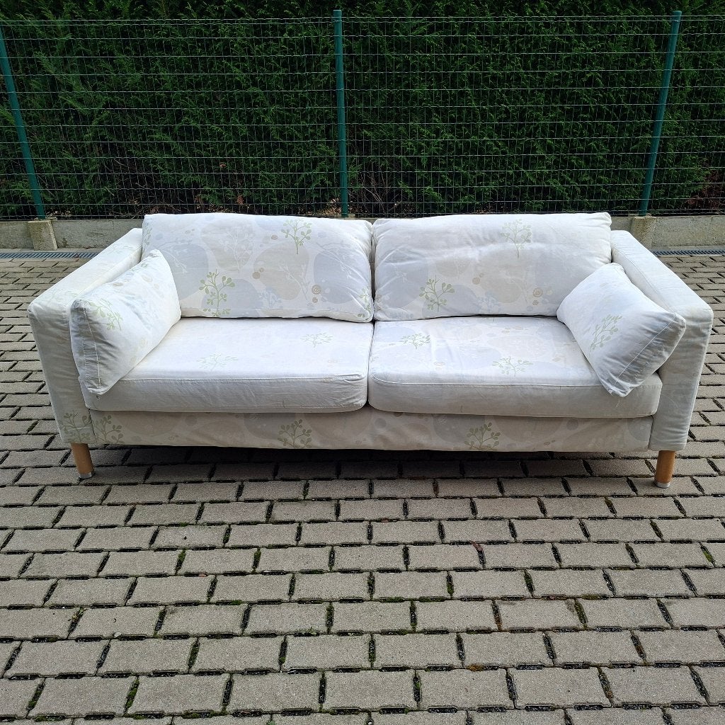 IKEA stoffen zetel 200 cm met wasbare hoezen, Huis en Inrichting, Ophalen, Gebruikt, Driepersoons, 75 tot 100 cm