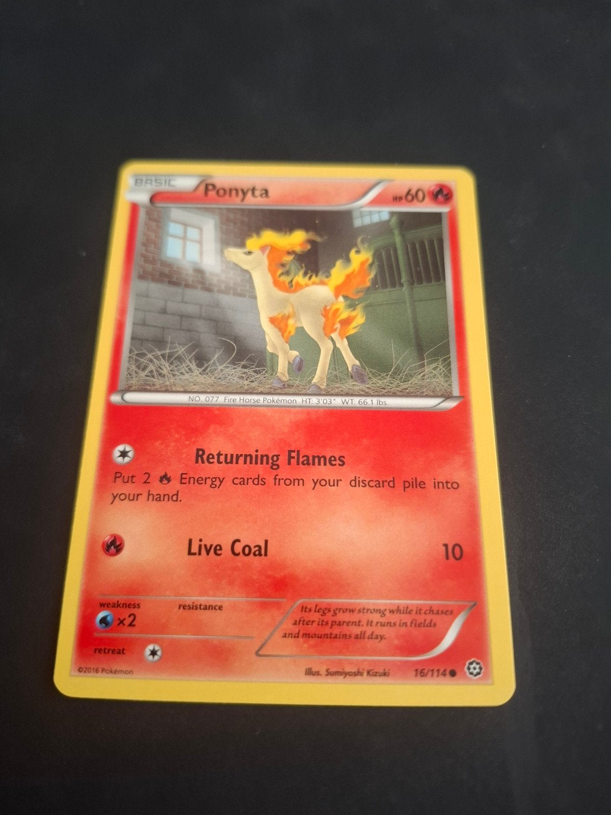 Carte Pokémon Ponyta - Basique - HP60 - 16/114, Enlèvement ou Envoi