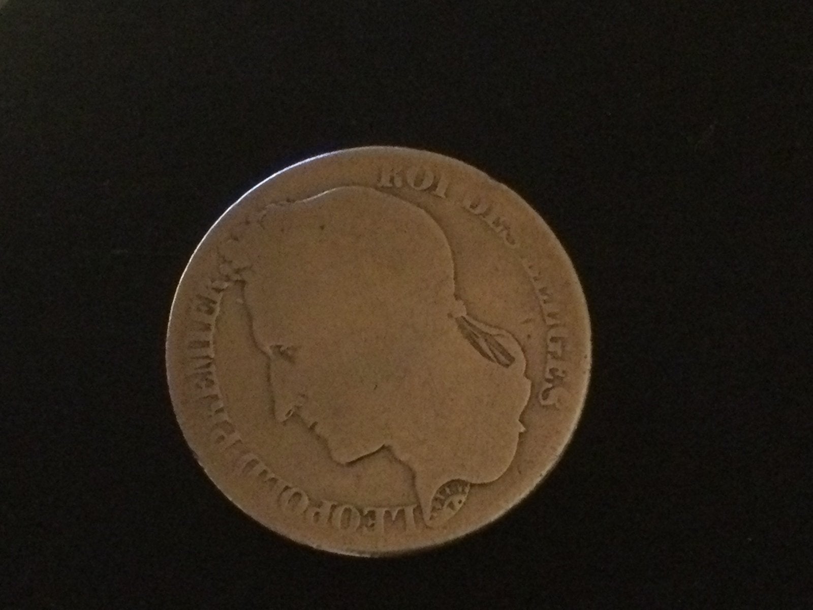 België 1 Frank 1834 zilver Leopold I, Ophalen of Verzenden, Zilver