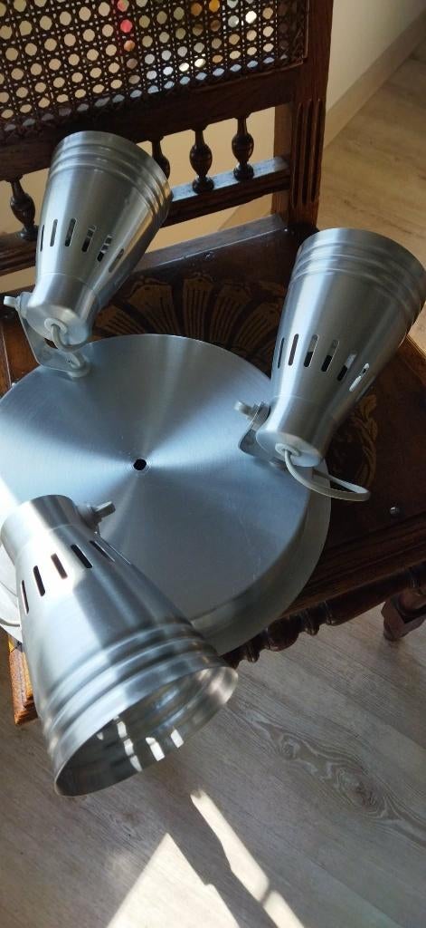 Plafondlamp met 3 spots, Ophalen, Gebruikt, Metaal