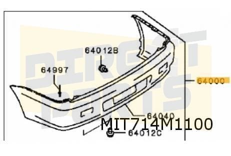 Mitsubishi Lancer Sedan / Wagon (9/03-3/08) achterbumper (te, Auto-onderdelen, -, Verzenden, -, Nieuw