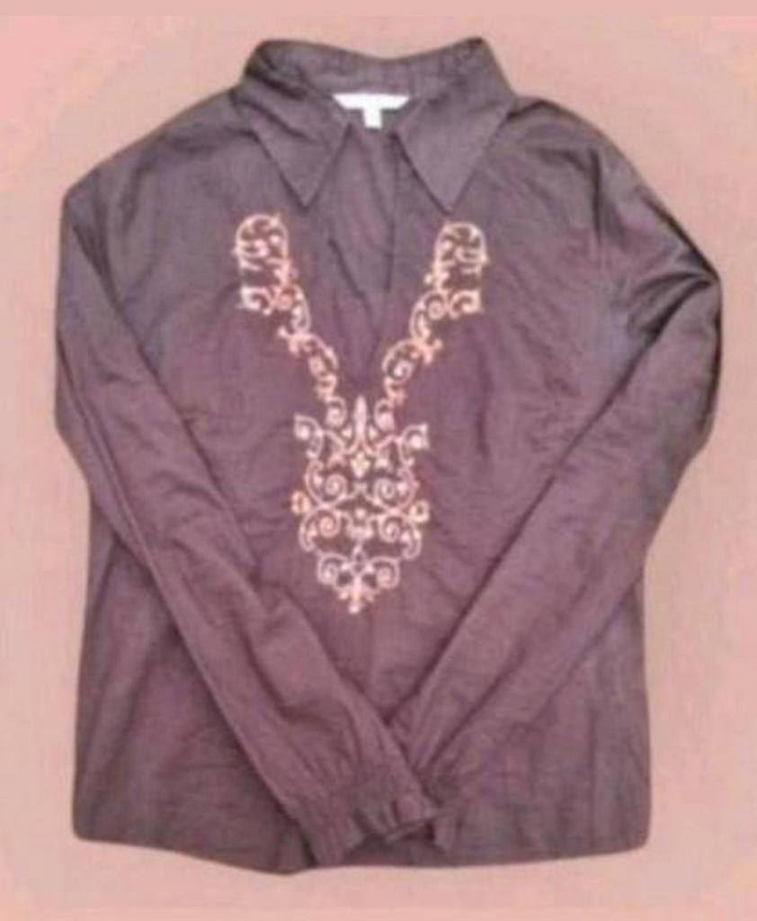 ✨️CASA BLANCA Blouse Maat 42 - Met BUNDELKORTING‼️✨️, Kleding | Dames, Bruin, Maat 42/44 (L), Ophalen of Verzenden, Casa Blanca
