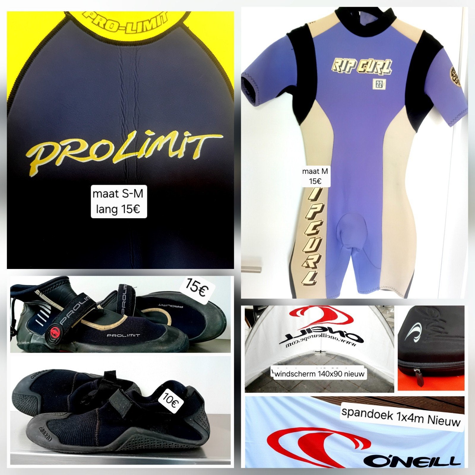 Surfpakken / surfschoenen koopje  10€ ,15€ als nieuw ., Watersport en Boten, Ophalen