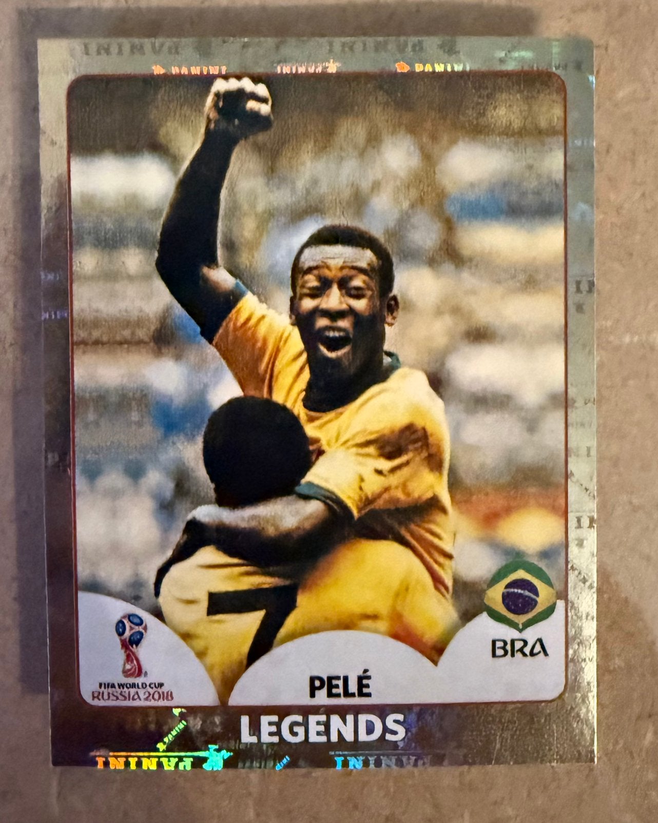 Péle Legends Panini card wk 2018, Ophalen of Verzenden, Zo goed als nieuw, Sticker