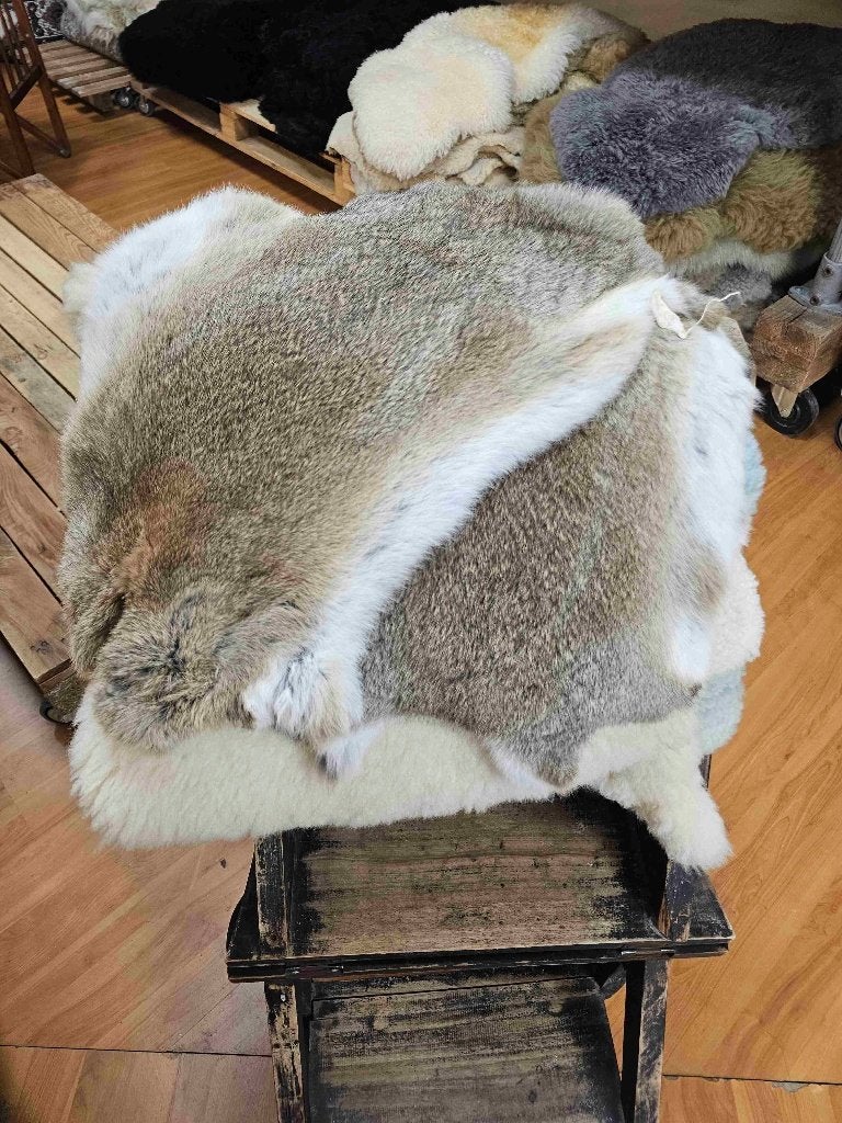 Ensemble en fourrure de lapin marron, Enlèvement ou Envoi, Utilisé, Brun, Autres styles