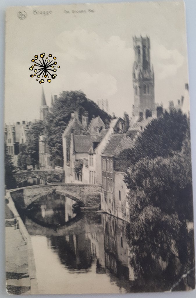 Carte postale ancienne BRUGES De Groene Rei Rei Ref E 67, Collections, Enlèvement ou Envoi, 1920 à 1940, Affranchie, Flandre Occidentale