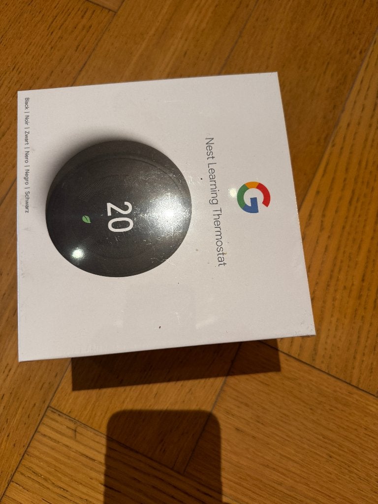 Google Nest thermostaat zwart nieuw, Doe-het-zelf en Bouw, Thermostaten, Ophalen, Slimme thermostaat, Nieuw