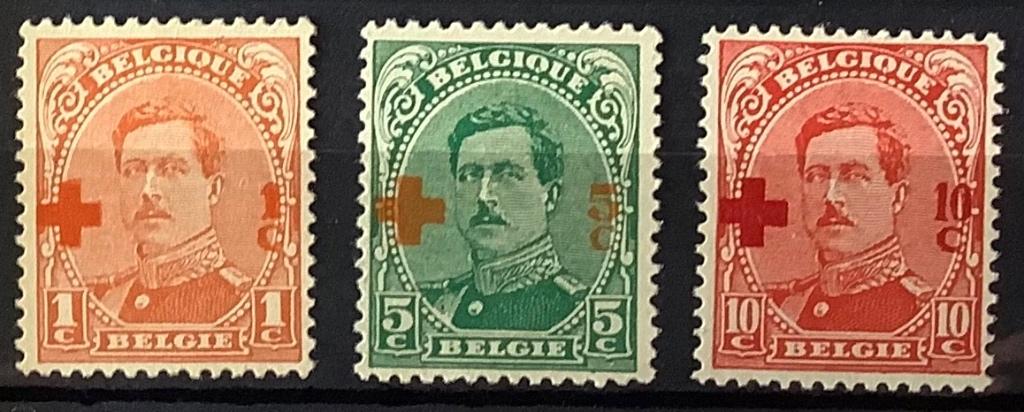 150/52/53. 1918. Postfris. Rode kruis. OBP: 17,00 euro., Verzenden, Koninklijk huis, Orginele gom, Zonder stempel