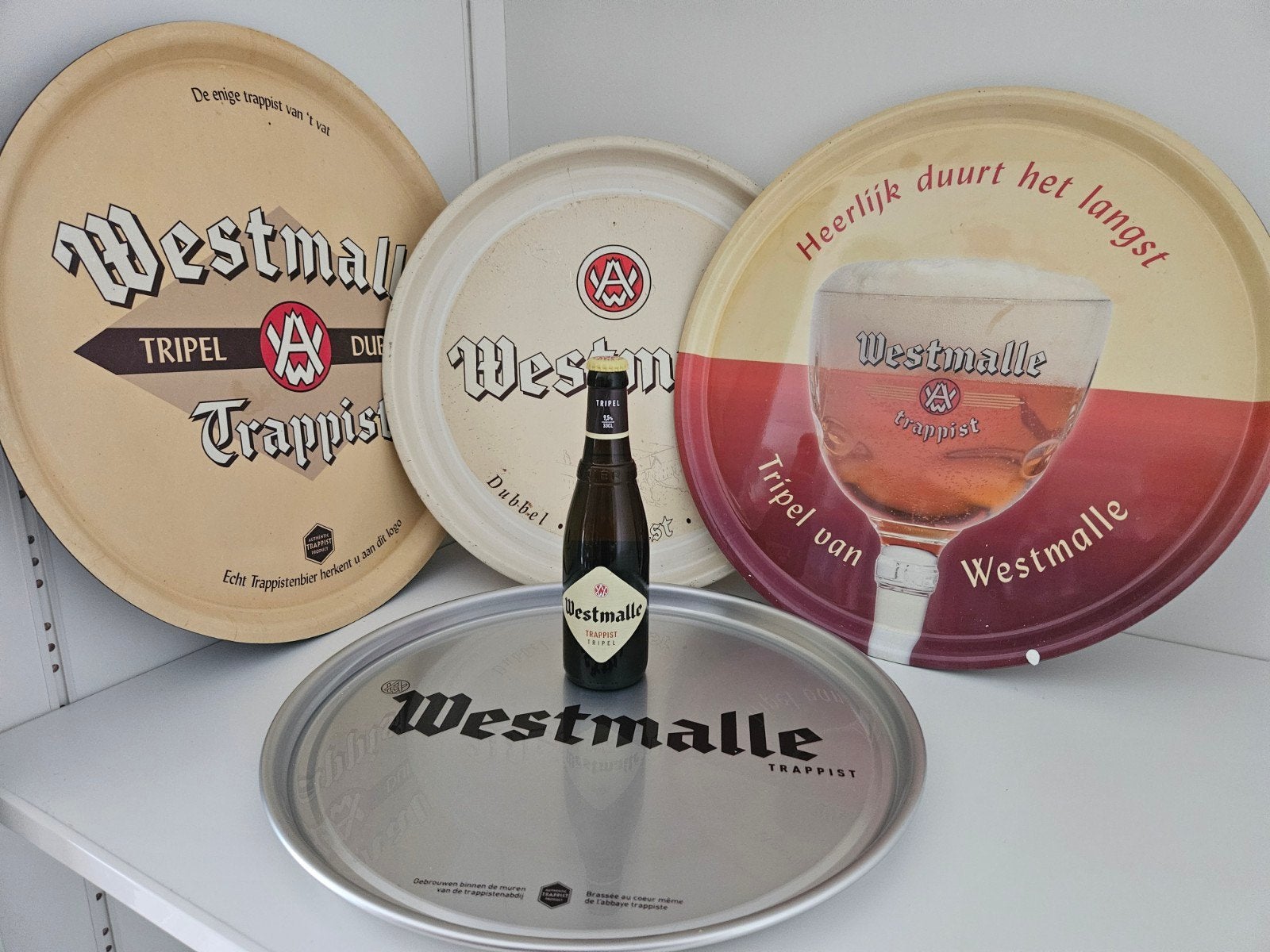 Setje dienbladen Trappist Westmalle, Verzamelen, Ophalen of Verzenden