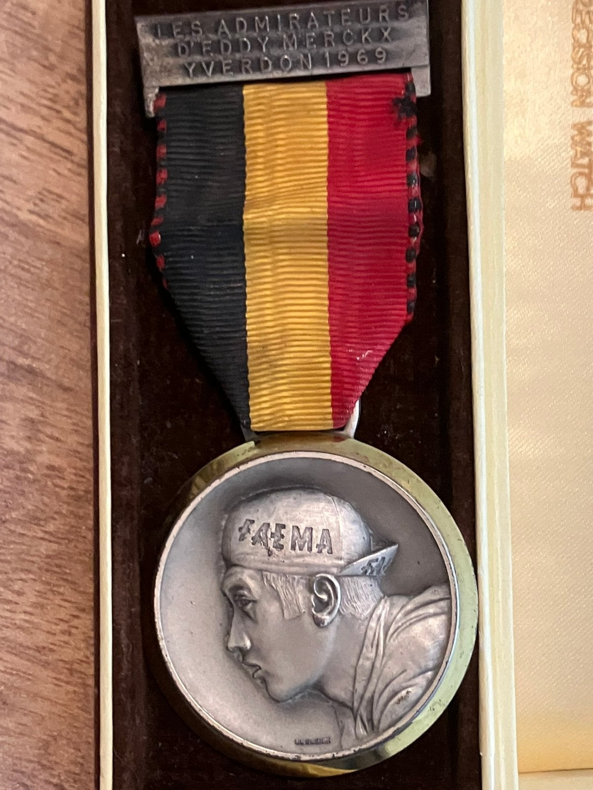 Medaille Eddy Merckx, Ophalen of Verzenden, Overige materialen