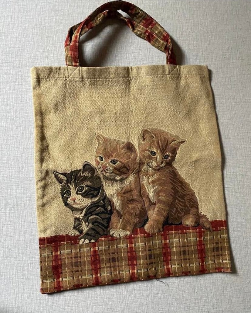 Stoffen tas met motief van poezen, Handtassen en Accessoires, Ophalen of Verzenden, Nieuw