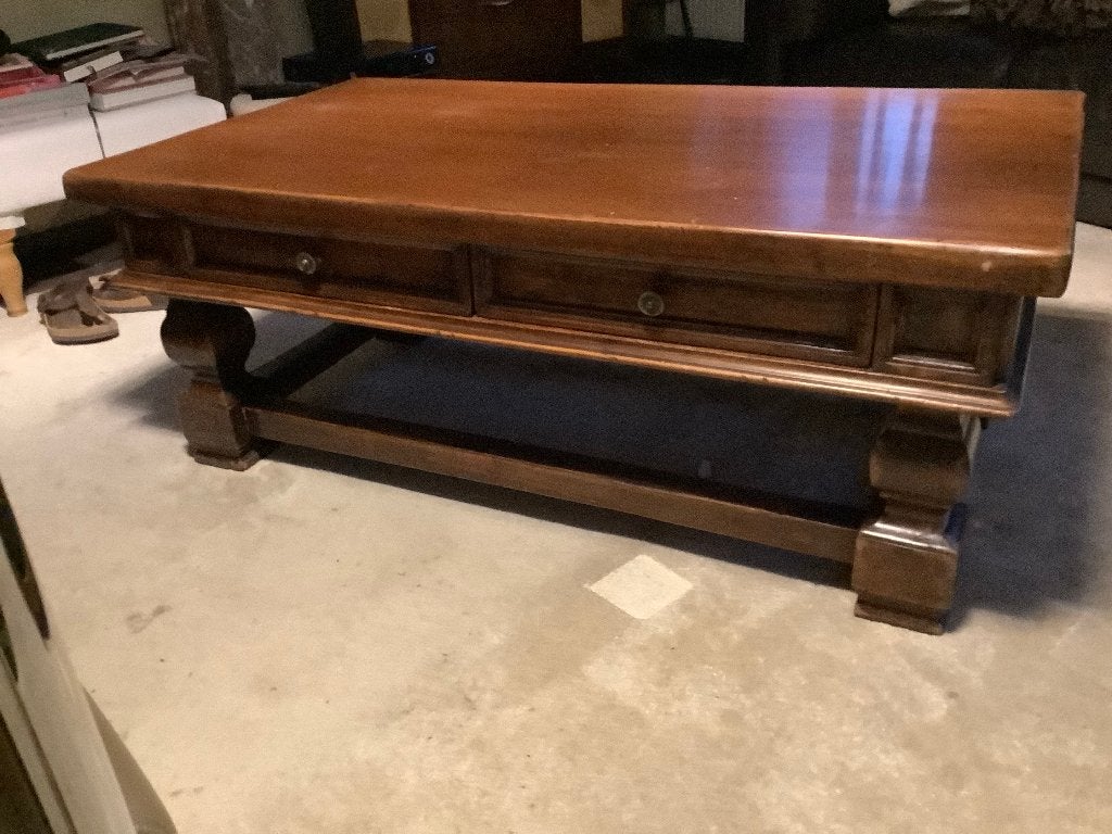eiken salontafel met 2 schuiven, Ophalen