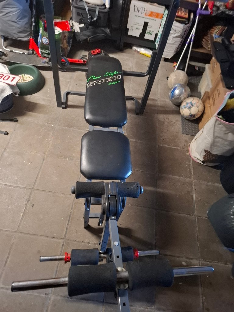 Bar de remise en forme, Sports & Fitness, Équipement de fitness, Enlèvement, Utilisé, Bras, Banc d'exercice