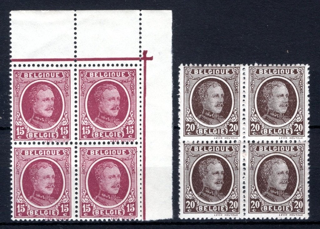 195/196 MNH 1922 - Z.M. Koning Albert 1 (4 stuks) -2, Verzenden, Postfris, Postfris