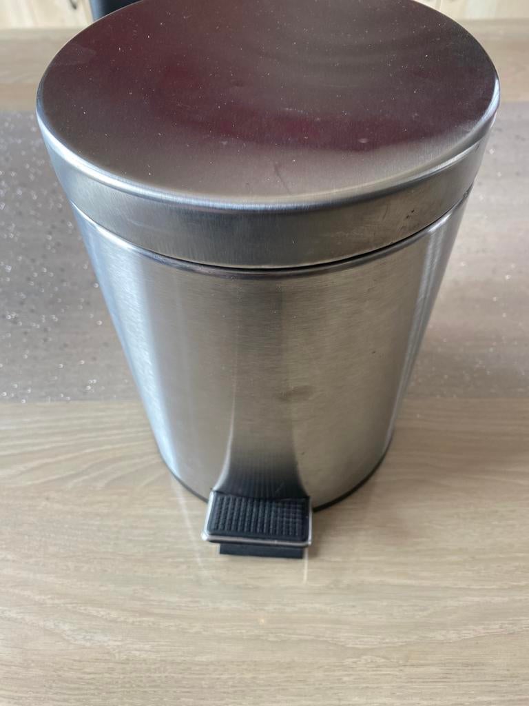 Petite poubelle, en inox, état neuf, Enlèvement, Comme neuf, Inox