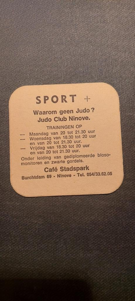 Bierviltje brouwerij slaghmuylder ninove/judo ninove, Ophalen