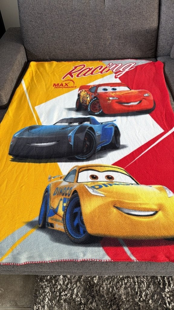 Fleece dekentje Cars, Kinderen en Baby's, Ophalen of Verzenden, Zo goed als nieuw, Deken