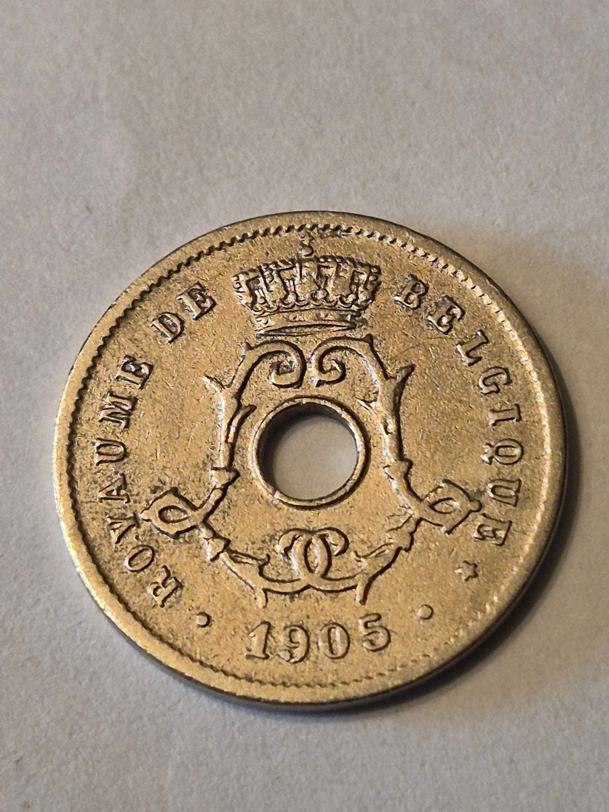 5 cent leopold 2 type Michaux 1905 fr, Postzegels en Munten, Ophalen of Verzenden, Losse munt