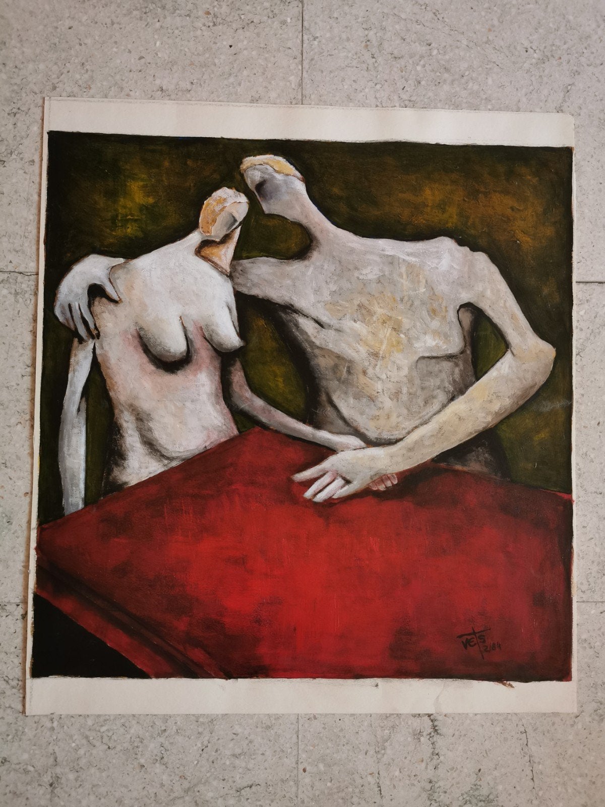 Peinture, Antiquités & Art, Art | Peinture | Classique, Peinture à l'huile, Enlèvement, Papier, Signé