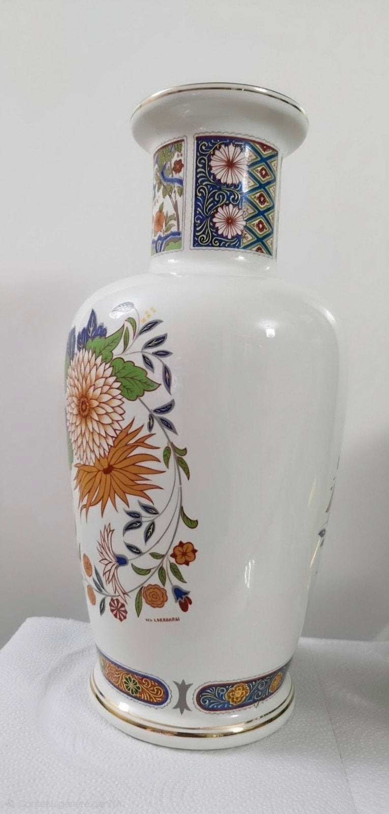 V.V. Carraresi grote vaas van Italiaans porselein - Japanse, Ophalen