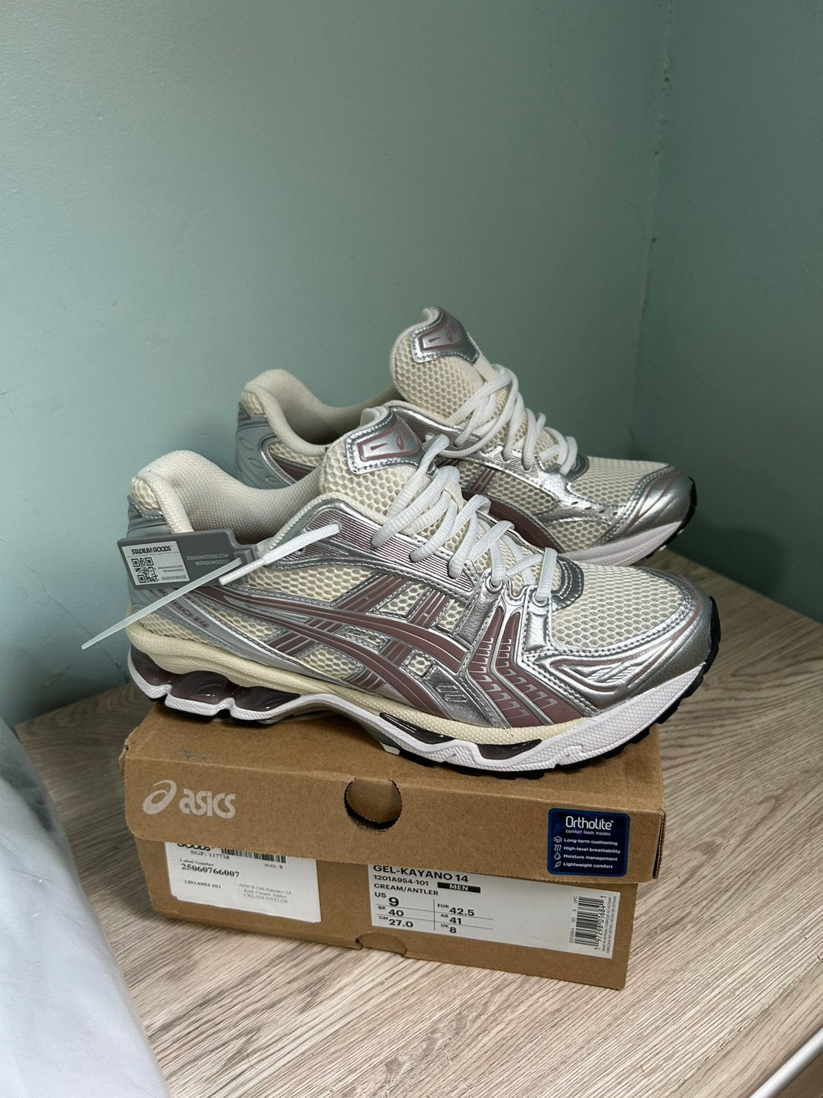 Asics Kayano 14 Cream Antler, Enlèvement, Comme neuf