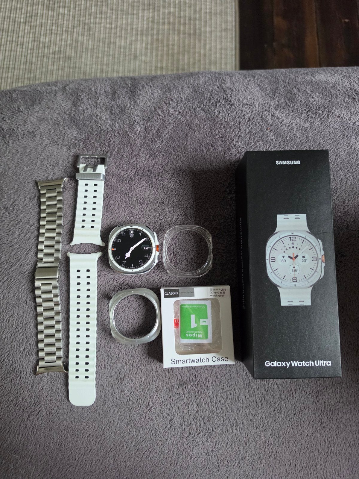 Samsung watch ultra 7 46mm, Handtassen en Accessoires, Smartwatches, Ophalen, Conditie, Wit
