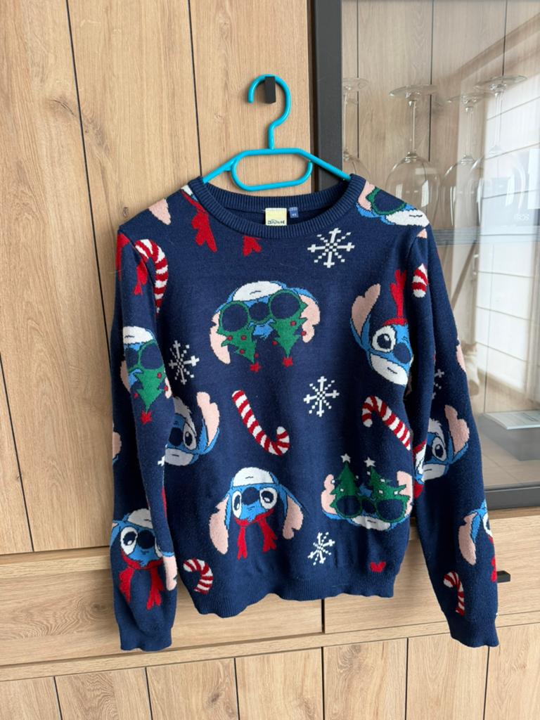 Disney Stitch kersttrui / wintertrui – navy blauw – maat XS, Kleding | Dames, Truien en Vesten, Zo goed als nieuw, Maat 34 (XS) of kleiner