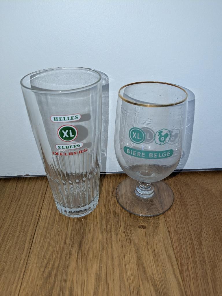 2 antieke glazen | Brasserie Haacht Ixelberg, Ophalen