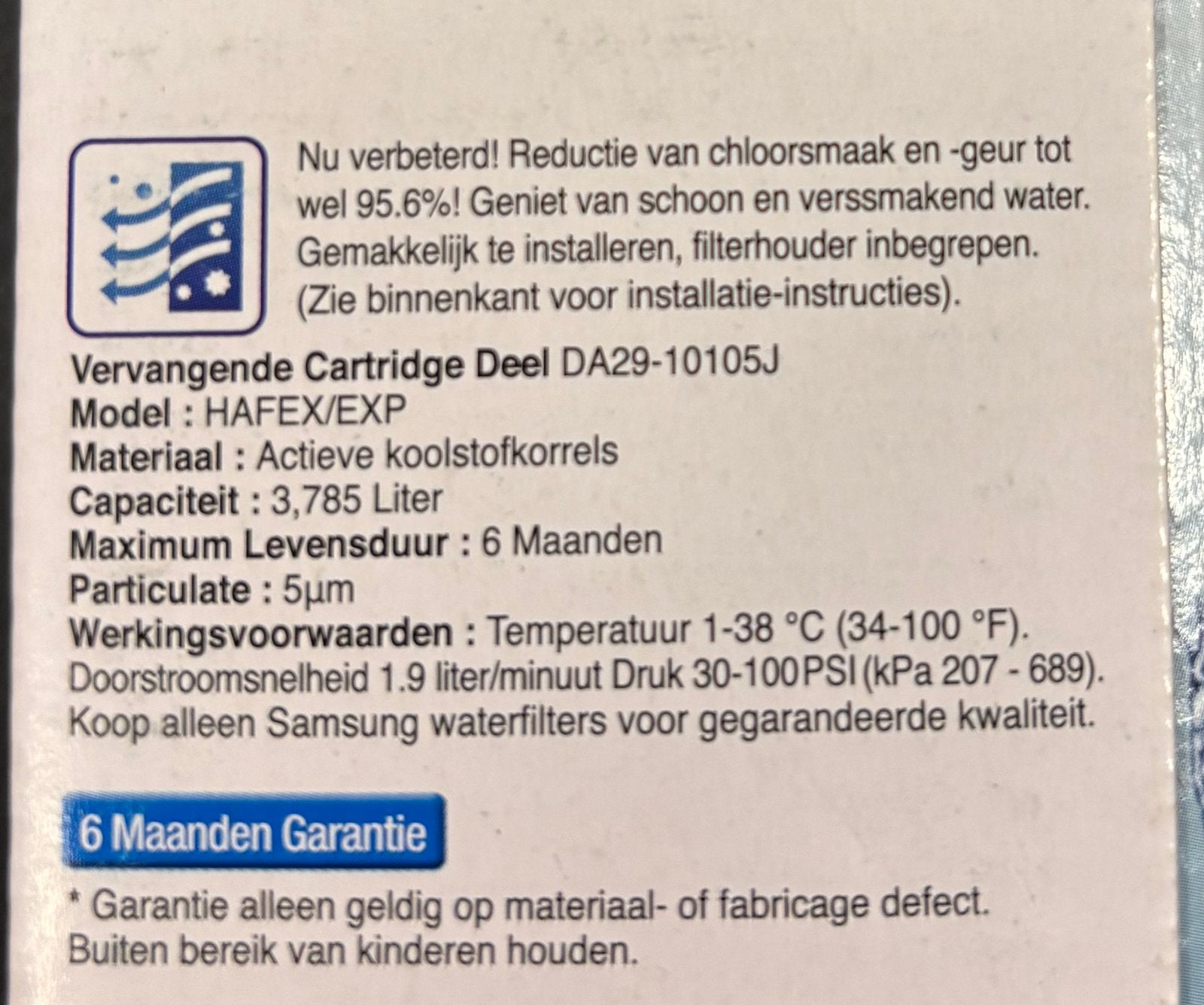 Samsung HAFEX/EXP waterfilter, Ophalen, Nieuw