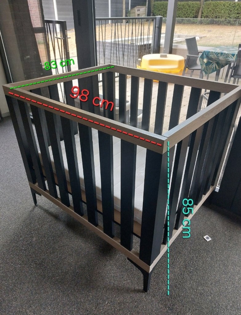 Park MET matras, Ophalen, Gebruikt, Rechthoekig, In hoogte verstelbaar