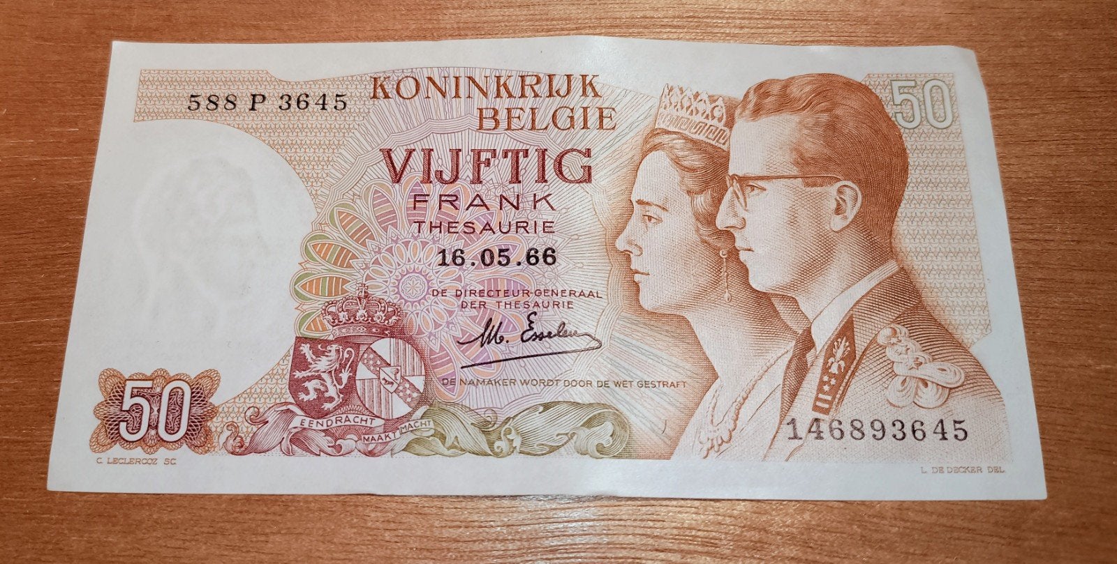 Oud Belgisch geld 20 en 50 fr, Ophalen of Verzenden