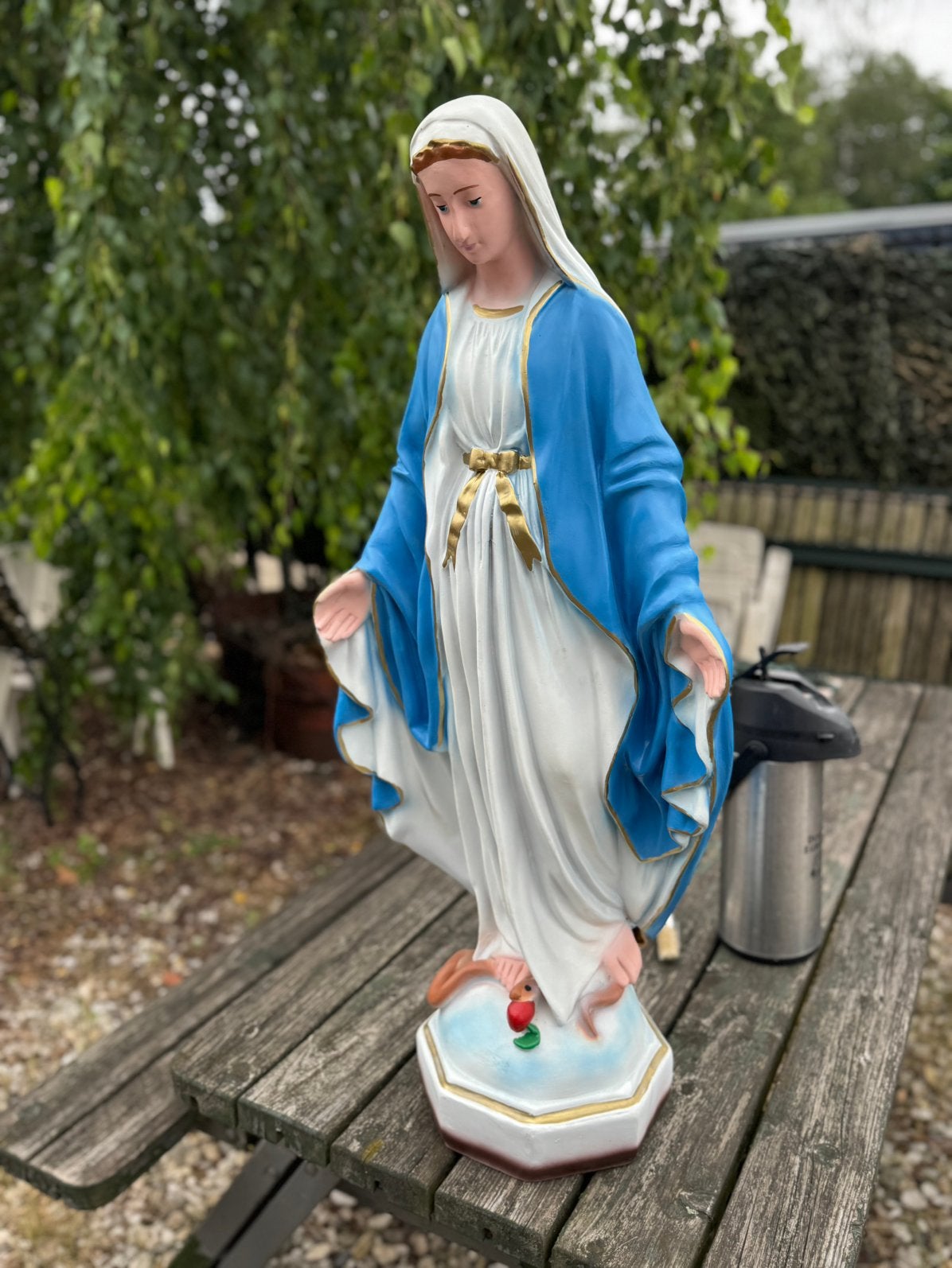 Vintage kerk beeld Maria XL, Ophalen, Gebruikt, Mens