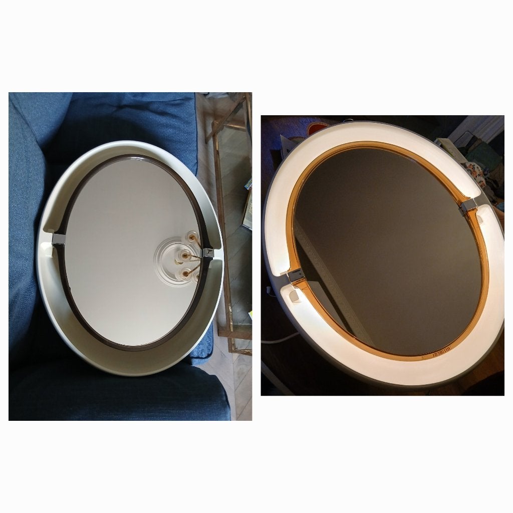Allibert vintage verlichte spiegel jaren 70, Ophalen