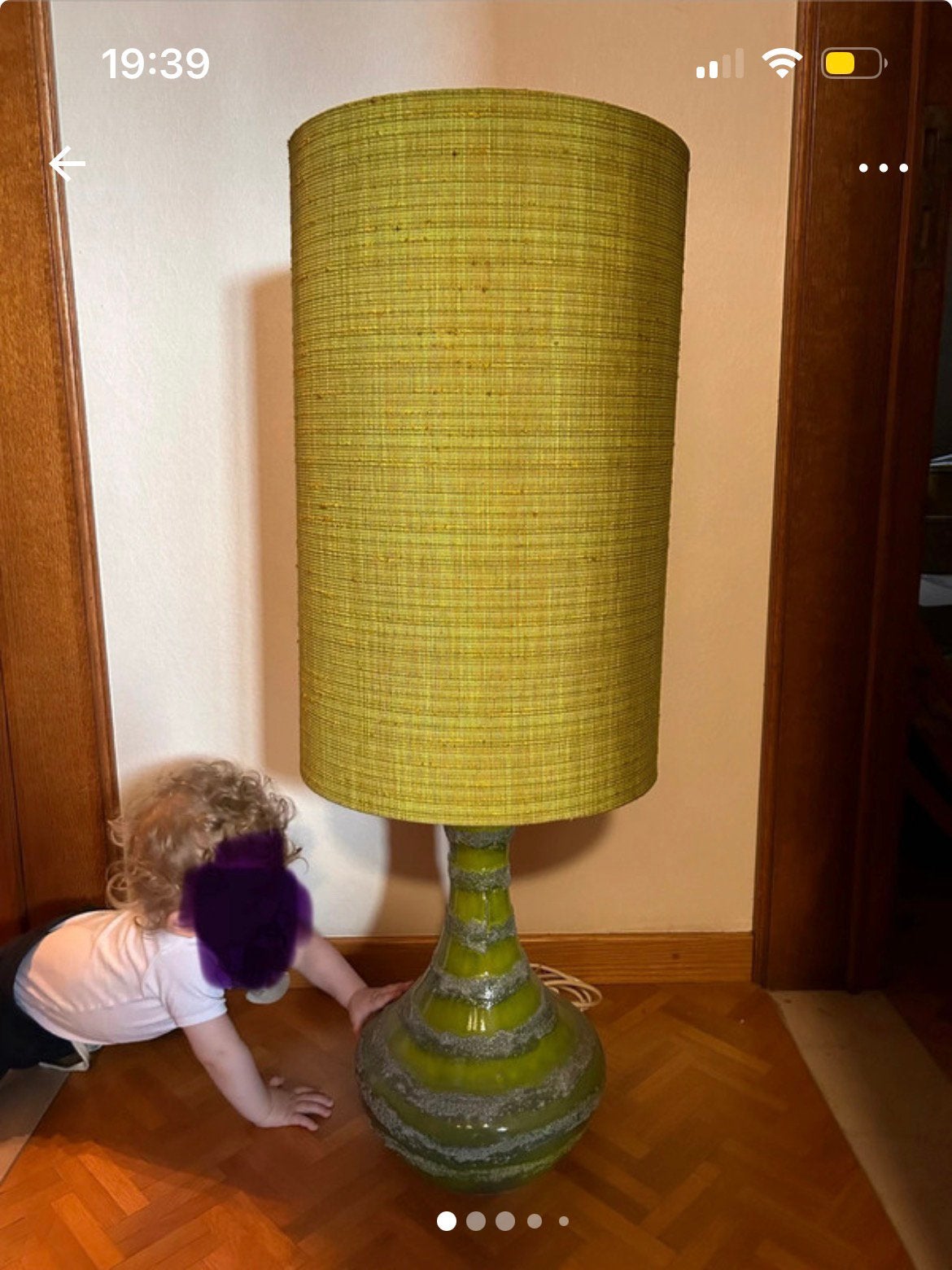 Vintage seventies keramische vloerlamp – Fat Lava stijl, Enlèvement, Utilisé
